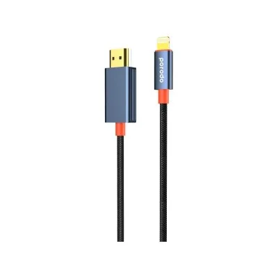 Porodo Woven Cable Lightning To Hdmi - Black